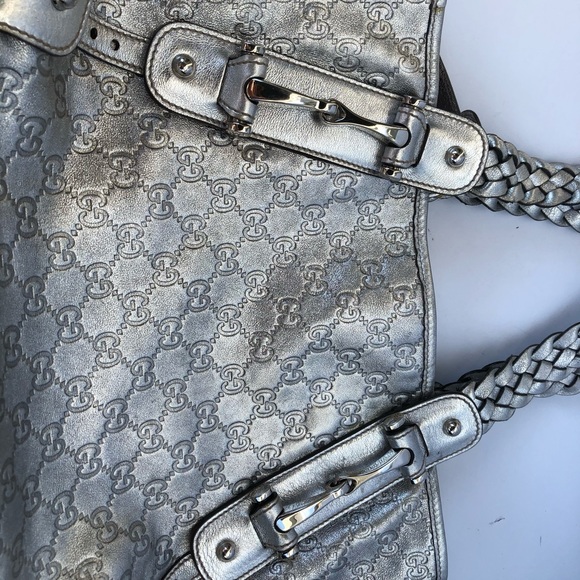 Rare Silver Gucci Guccisima Pelham - Picture 11 of 16